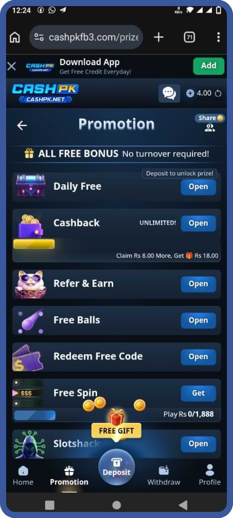CashPK Game